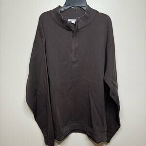 CUTTER & BUCK Stonewashed Pullover Quarter Zip Supima Cotton Men’s Size XL